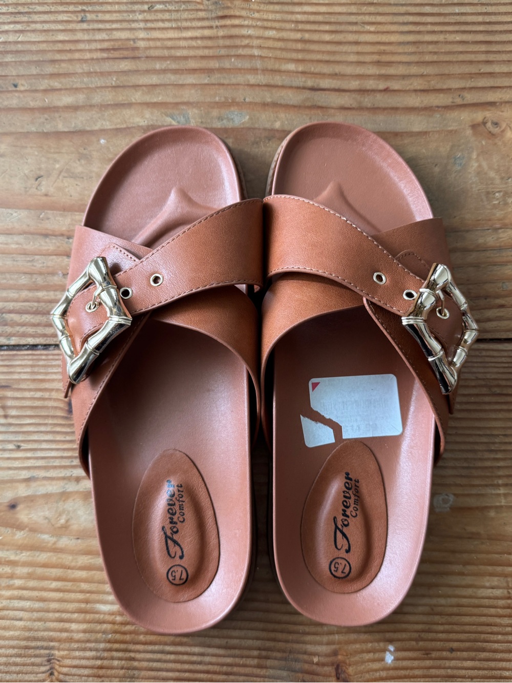 Brown Buckle Sandals